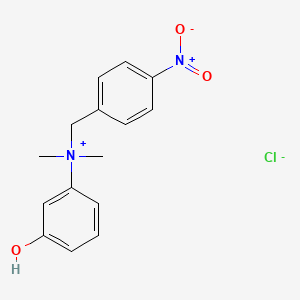 molecular formula C15H17ClN2O3 B13772875 Dimethyl(3-hydroxyphenyl)(p-nitrobenzyl)ammonium chloride CAS No. 66941-42-2