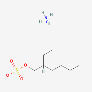 molecular formula C8H18O4S.H3N<br>C8H21NO4S B13772943 Sulfuric acid, mono(2-ethylhexyl) ester, ammonium salt CAS No. 70495-37-3