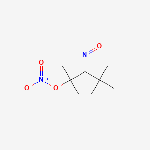 molecular formula C8H16N2O4 B13772961 1,1,3,3-Tetramethyl-2-nitrosobutyl nitrate CAS No. 65152-04-7