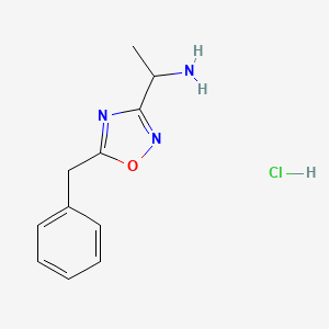 1-(5-Benzyl-1,2,4-oxadiazol-3-yl)ethan-1-amine hydrochloride