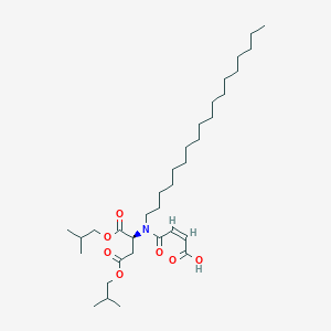 molecular formula C34H61NO7 B13773008 1,4-Diisobutyl hydrogen(Z)-N-(3-carboxylatoacryloyl)-N-octadecyl-L-aspartate CAS No. 68906-34-3