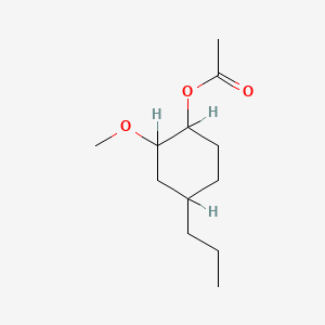 molecular formula C12H22O3 B13773014 2-Methoxy-4-propylcyclohexyl acetate CAS No. 67845-58-3