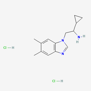 1-cyclopropyl-2-(5,6-dimethyl-1H-1,3-benzodiazol-1-yl)ethan-1-amine dihydrochloride