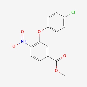 molecular formula C14H10ClNO5 B13773021 Methyl 3-(4-chlorophenoxy)-4-nitrobenzoate CAS No. 931414-11-8