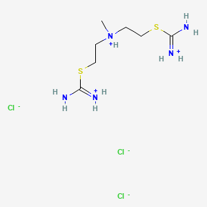 molecular formula C7H20Cl3N5S2 B13773026 N,N-Bis(2-guanylthioethyl)methylamine trihydrochloride CAS No. 63915-53-7