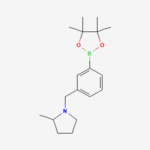 2-Methyl-1-{[3-(tetramethyl-1,3,2-dioxaborolan-2-yl)phenyl]methyl}pyrrolidine