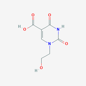 molecular formula C7H8N2O5 B1377305 1-(2-Hydroxyethyl)-2,4-dioxo-1,2,3,4-tetrahydropyrimidine-5-carboxylic acid CAS No. 1384428-20-9