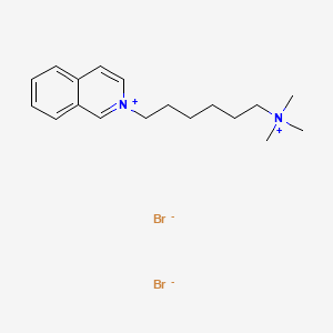molecular formula C18H28Br2N2 B13773051 Isoquinolinium, 2-(6-(trimethylammonio)hexyl)-, dibromide CAS No. 64059-43-4