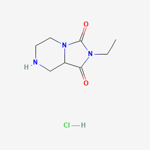 2-Ethyl-octahydroimidazolidino[1,5-a]piperazine-1,3-dione hydrochloride