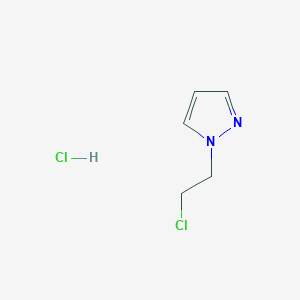 molecular formula C5H8Cl2N2 B1377307 1-(2-chloroethyl)-1H-pyrazole hydrochloride CAS No. 1384430-68-5