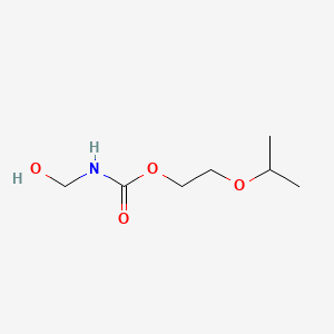 molecular formula C7H15NO4 B13773087 Carbamic acid, (hydroxymethyl)-, 2-(1-methylethoxy)ethyl ester CAS No. 67952-44-7