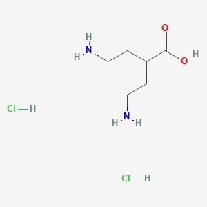 molecular formula C6H16Cl2N2O2 B1377312 4-Amino-2-(2-aminoethyl)butanoic acid dihydrochloride CAS No. 1384651-82-4