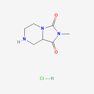 2-Methyl-octahydroimidazolidino[1,5-a]piperazine-1,3-dione hydrochloride