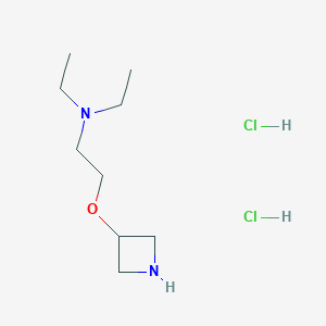 molecular formula C9H22Cl2N2O B1377318 [2-(Azetidin-3-yloxy)ethyl]diethylamine dihydrochloride CAS No. 1384429-87-1