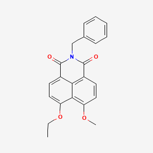 molecular formula C22H19NO4 B13773215 2-(benzyl)-6-ethoxy-7-methoxy-1H-benz[de]isoquinoline-1,3(2H)-dione CAS No. 72894-21-4