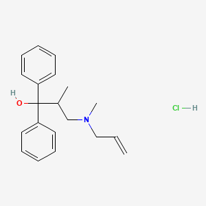 molecular formula C20H26ClNO B13773247 1,1-Diphenyl-2-methyl-3-(N-methyl-N-(2-propenyl)amino)propanol hydrochloride CAS No. 78109-91-8