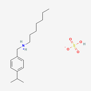 molecular formula C17H31NO4S B13773249 p-Isopropylbenzylheptylamine sulfate CAS No. 63991-60-6