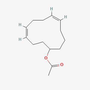 molecular formula C14H22O2 B13773253 Cyclododeca-4,8-dien-1-yl acetate CAS No. 67923-54-0