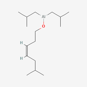 molecular formula C16H33AlO B13773268 Aluminum, ((3Z)-6-methyl-3-hepten-1-olato)bis(2-methylpropyl)- CAS No. 68892-19-3