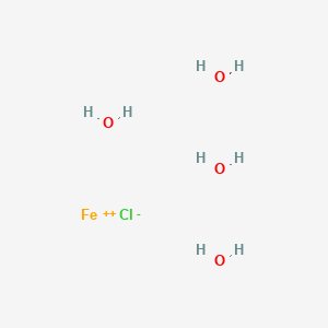 molecular formula ClFeH8O4+ B13773285 Iron(2+);chloride;tetrahydrate 