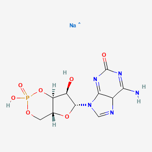 molecular formula C10H12N5NaO7P B13773303 CID 169487929 