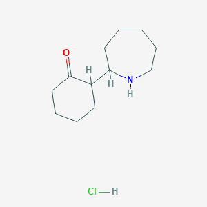 molecular formula C12H22ClNO B1377332 2-(Azepan-2-yl)cyclohexan-1-one hydrochloride CAS No. 1384429-00-8