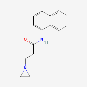 molecular formula C15H16N2O B13773326 1-Aziridinepropionamide, N-(1-naphthyl)- CAS No. 99900-92-2