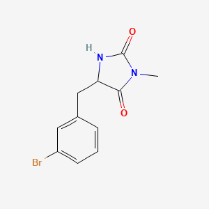molecular formula C11H11BrN2O2 B13773383 5-(m-Bromobenzyl)-3-methylhydantoin CAS No. 76605-44-2
