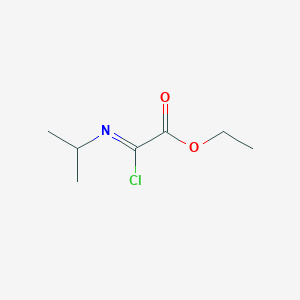 molecular formula C7H12ClNO2 B1377340 Ethyl 2-chloro-2-[(propan-2-yl)imino]acetate CAS No. 1432684-06-4