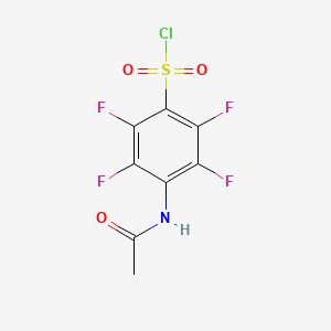 molecular formula C8H4ClF4NO3S B13773411 4-Acetamido-2,3,5,6-tetrafluorobenzenesulfonyl chloride 
