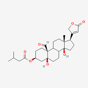 molecular formula C28H40O7 B13773436 i-Valeryl-k-strophanthidin CAS No. 63979-73-7