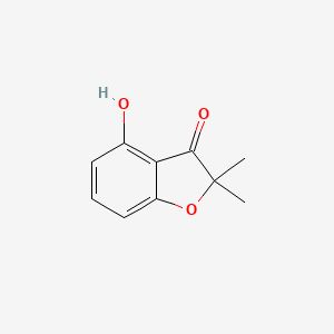 molecular formula C10H10O3 B13773448 4-Hydroxy-2,2-dimethyl-benzofuran-3-one CAS No. 81407-92-3