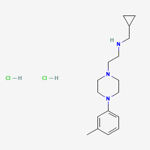 molecular formula C17H29Cl2N3 B1377348 (Cyclopropylmethyl)({2-[4-(3-methylphenyl)piperazin-1-yl]ethyl})amine dihydrochloride CAS No. 1427378-86-6