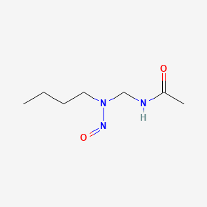 molecular formula C7H15N3O2 B13773488 Acetamide, N-((butylnitrosoamino)methyl)- CAS No. 64005-58-9