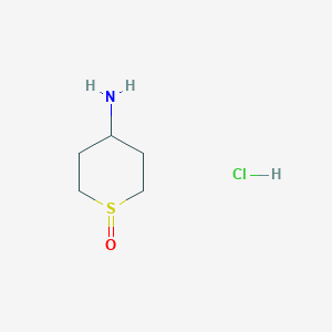 molecular formula C5H12ClNOS B1377350 4-Amino-1lambda4-thian-1-one hydrochloride CAS No. 1158419-15-8