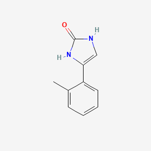 molecular formula C10H10N2O B13773522 4-O-Tolyl-1,3-dihydro-imidazol-2-one 