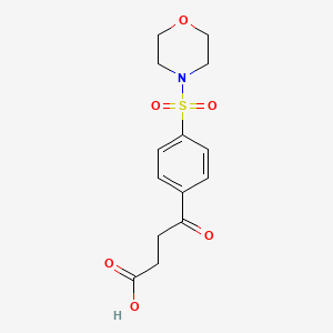 molecular formula C14H17NO6S B1377353 4-[4-(Morpholine-4-sulfonyl)phenyl]-4-oxobutanoic acid CAS No. 1432677-96-7