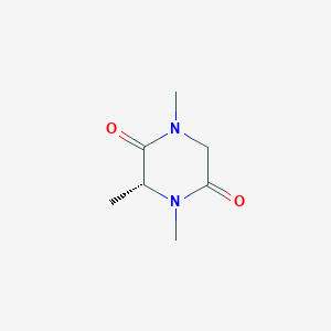 molecular formula C7H12N2O2 B13773532 (3R)-1,3,4-Trimethylpiperazine-2,5-dione CAS No. 66445-42-9