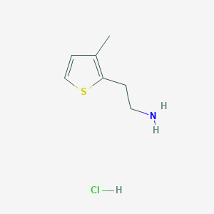 molecular formula C7H12ClNS B1377354 2-(3-Methylthiophen-2-yl)ethan-1-amine hydrochloride CAS No. 1432677-65-0