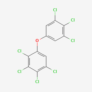 molecular formula C12H3Cl7O B13773550 2,3,3',4,4',5,5'-Heptachlorodiphenyl ether CAS No. 83992-72-7