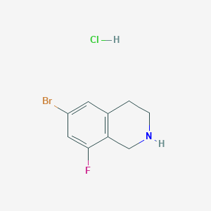 molecular formula C9H10BrClFN B1377356 6-Bromo-8-fluoro-1,2,3,4-tetrahydroisoquinoline hydrochloride CAS No. 1432679-94-1