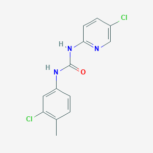 molecular formula C13H11Cl2N3O B13773562 1-(3-Chloro-4-methyl-phenyl)-3-(5-chloropyridin-2-yl)-urea 