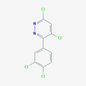 molecular formula C10H4Cl4N2 B13773580 4,6-Dichloro-3-(3,4-dichlorophenyl)pyridazine CAS No. 80591-56-6