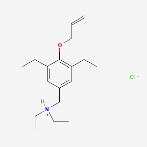 molecular formula C18H30ClNO B13773669 Benzylamine, 4-(allyloxy)-N,N,3,5-tetraethyl-, hydrochloride CAS No. 7192-70-3