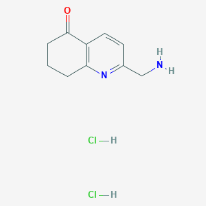 molecular formula C10H14Cl2N2O B1377369 2-(Aminomethyl)-5,6,7,8-tetrahydroquinolin-5-one dihydrochloride CAS No. 1432681-35-0