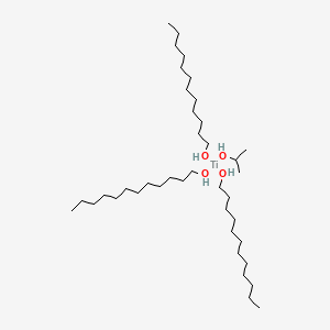 molecular formula C39H86O4Ti B13773695 Tris(dodecan-1-olato)(propan-2-olato)titanium CAS No. 68443-49-2