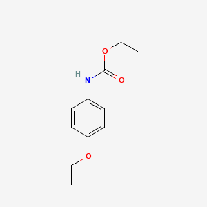 molecular formula C12H17NO3 B13773710 p-Ethoxycarbanilic acid isopropyl ester CAS No. 73623-14-0