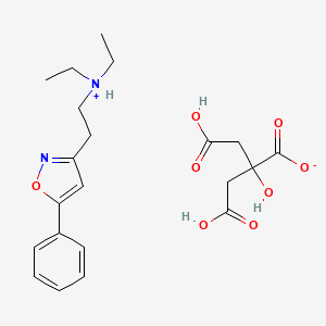 molecular formula C21H28N2O8 B13773742 3-(2-(Diethylamino)ethyl)-5-phenylisoxazole citrate CAS No. 912-02-7