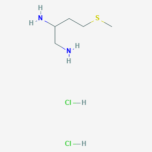 molecular formula C5H16Cl2N2S B1377376 4-(Methylsulfanyl)butane-1,2-diamine dihydrochloride CAS No. 1432679-04-3