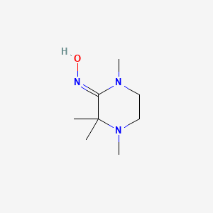 molecular formula C8H17N3O B13773763 Piperazinone,1,3,3,4-tetramethyl-,oxime,(Z)-(9ci) 